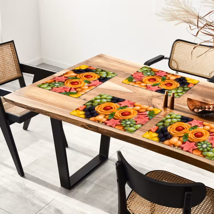 Fruit - Variatie - Kleurrijk - Vers - Eten Placemat vinyl groot -zzsfeer4_Kitchenyeah-website