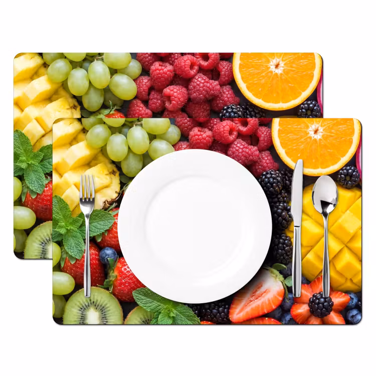 Fruit - Vers - Kleurrijk - Eten Placemat vinyl groot -zzsfeer2_Kitchenyeah-website