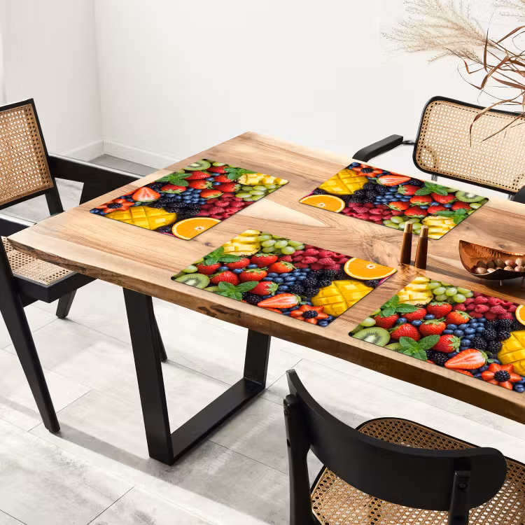 Fruit - Vers - Kleurrijk - Eten Placemat vinyl groot -zzsfeer4_Kitchenyeah-website