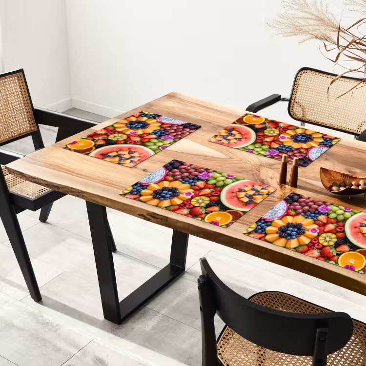 Fruit - Vers - Variatie - Eten - Kleurrijk Placemat vinyl groot -zzsfeer4_Kitchenyeah-website