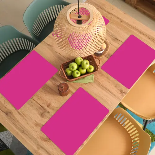 Fuchsia - Neon - Kleuren Placemat vinyl groot 368 -zzsfeer5_Kitchenyeah-website