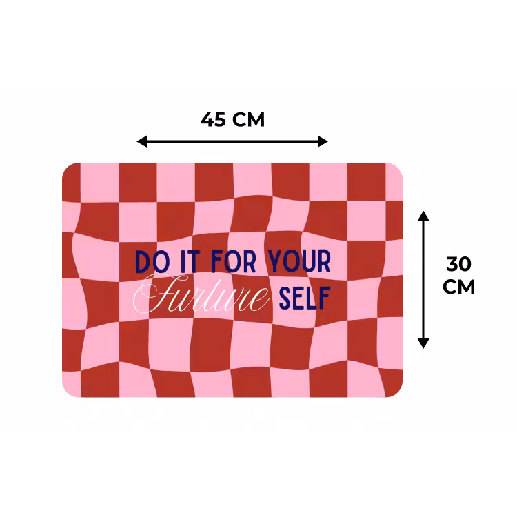 Furture - Geblokt - Rood Placemat vinyl groot -specs