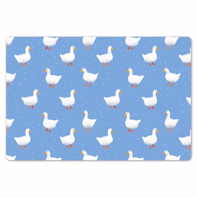 Ganzen - Elegant - Blauw Placemat vinyl groot 368 -zzsfeer1_Kitchenyeah-website