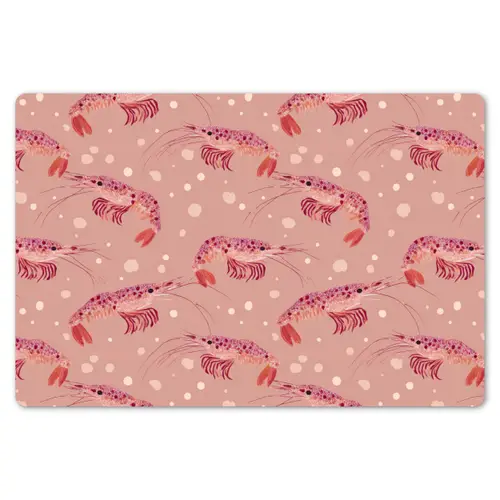 Garnalen - Stippen - Roze Placemat vinyl groot 368 -zzsfeer1_Kitchenyeah-website