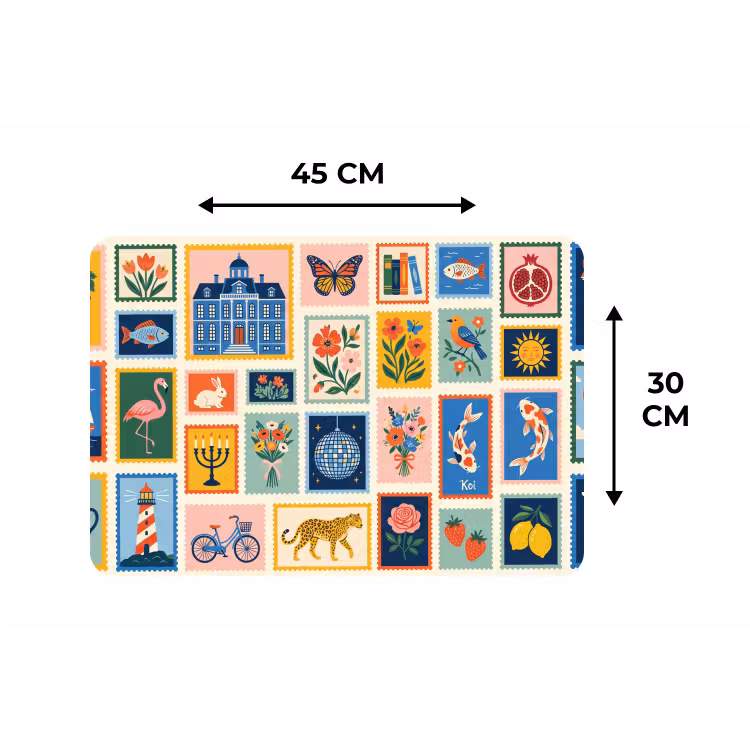 Gebouw - Koepel - Architectuur - Klassiek - Grijs Placemat vinyl groot -specs