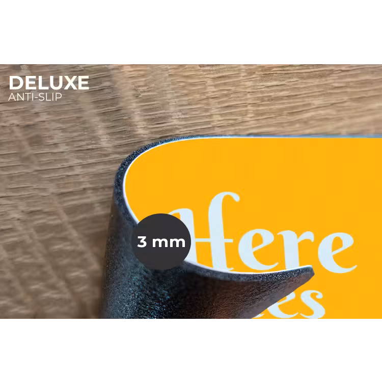 Geel - Blauw - Here comes the sun Placemat vinyl groot -closeup