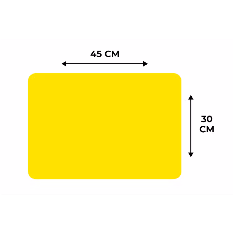 Geel - Citroen - Neon - Kleuren Placemat vinyl groot 368 -specs