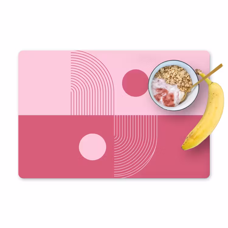 Geometrie - Patroon - Abstract - Roze - Modern Placemat vinyl groot -zzzproduct_Kitchenyeah-website