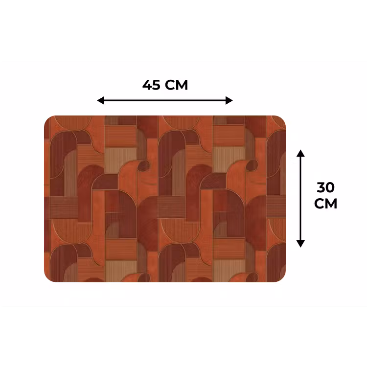 Geometrisch - Abstract - Textuur - Bruin Placemat vinyl groot 368 -specs