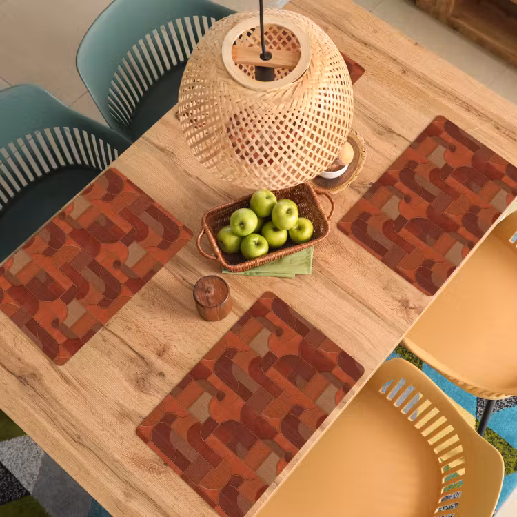 Geometrisch - Abstract - Textuur - Bruin Placemat vinyl groot 368 -zzsfeer5_Kitchenyeah-website