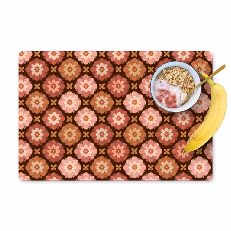 Geometrisch - Bloemen - Kleurrijk Placemat vinyl groot 368 -zzzproduct_Kitchenyeah-website
