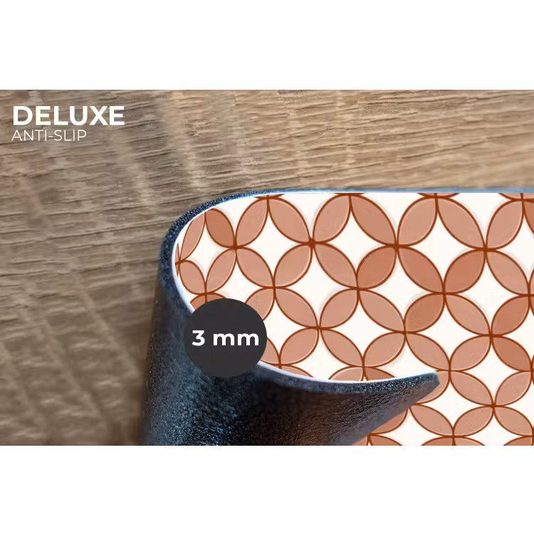 Geometrisch - Cirkels - Modern - Terracotta Placemat vinyl groot 368 -closeup