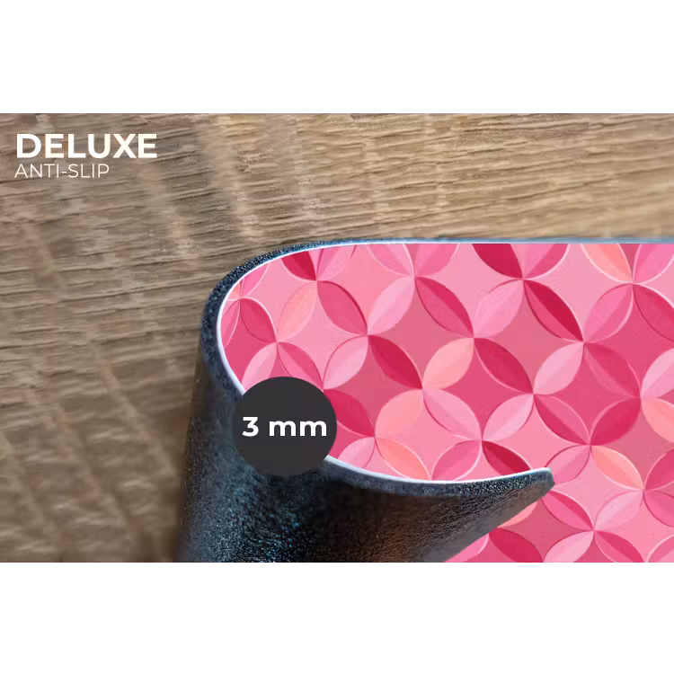 Geometrisch - Mozaïek - Modern - Roze Placemat vinyl groot 368 -closeup