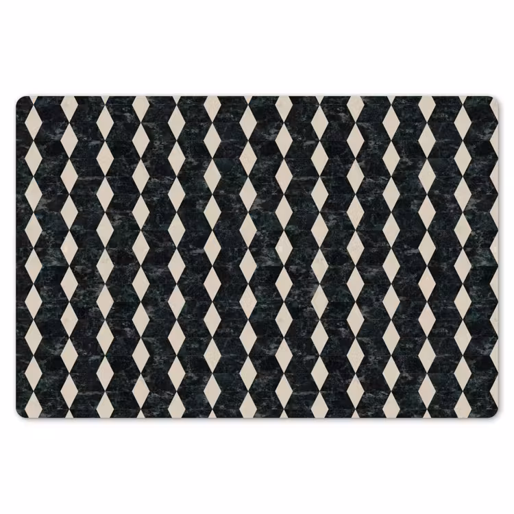 Geometrisch - Patroon - Marmer - Groen Placemat vinyl groot 368 -zzsfeer1_Kitchenyeah-website