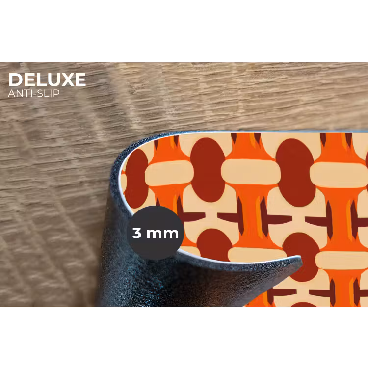 Geometrisch - Retro - Oranje Placemat vinyl groot 368 -closeup