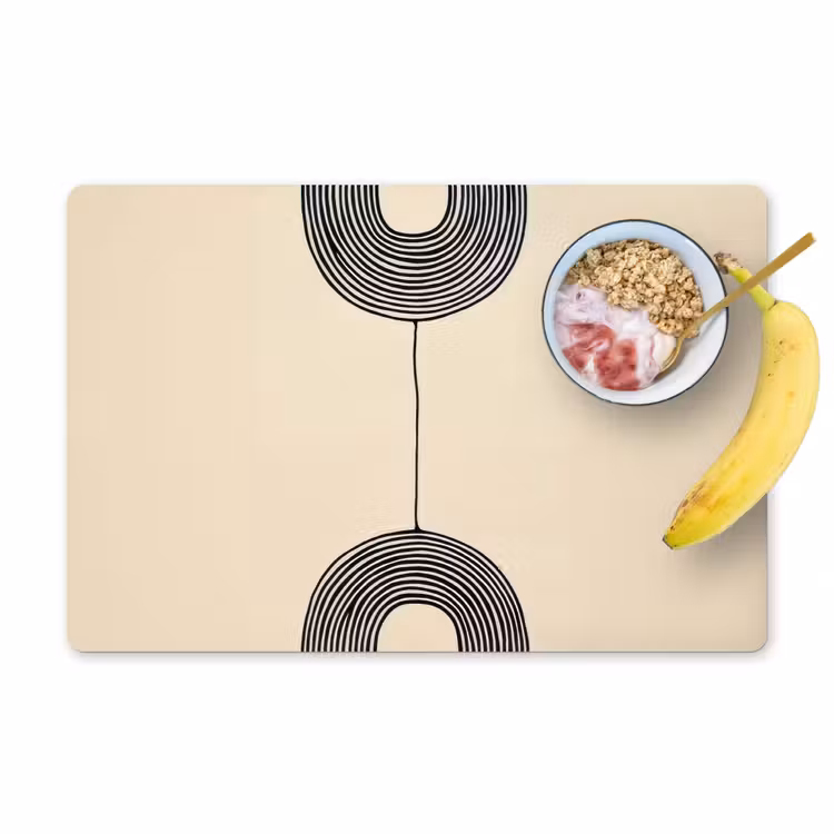 Geometrische bogen - Minimalistisch - Symmetrisch Placemat vinyl groot -zzzproduct_Kitchenyeah-website