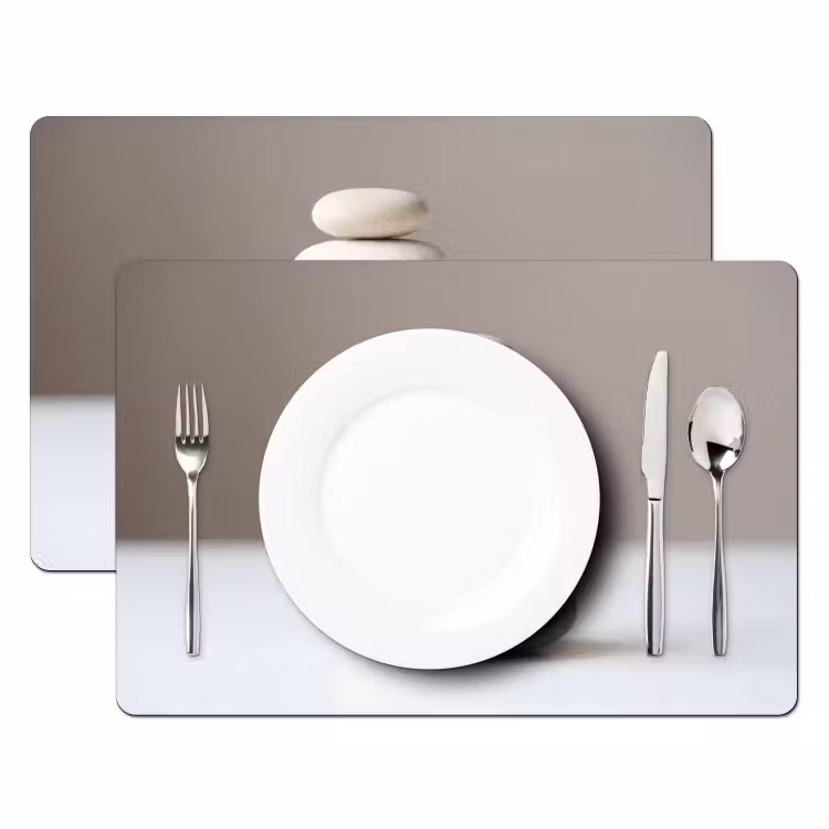 Gestapelde - Stenen - Grijs Placemat vinyl groot -zzsfeer2_Kitchenyeah-website