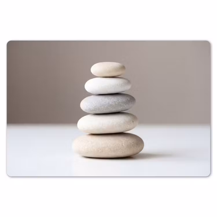 Gestapelde - Stenen - Grijs Placemat vinyl groot -zzsfeer1_Kitchenyeah-website