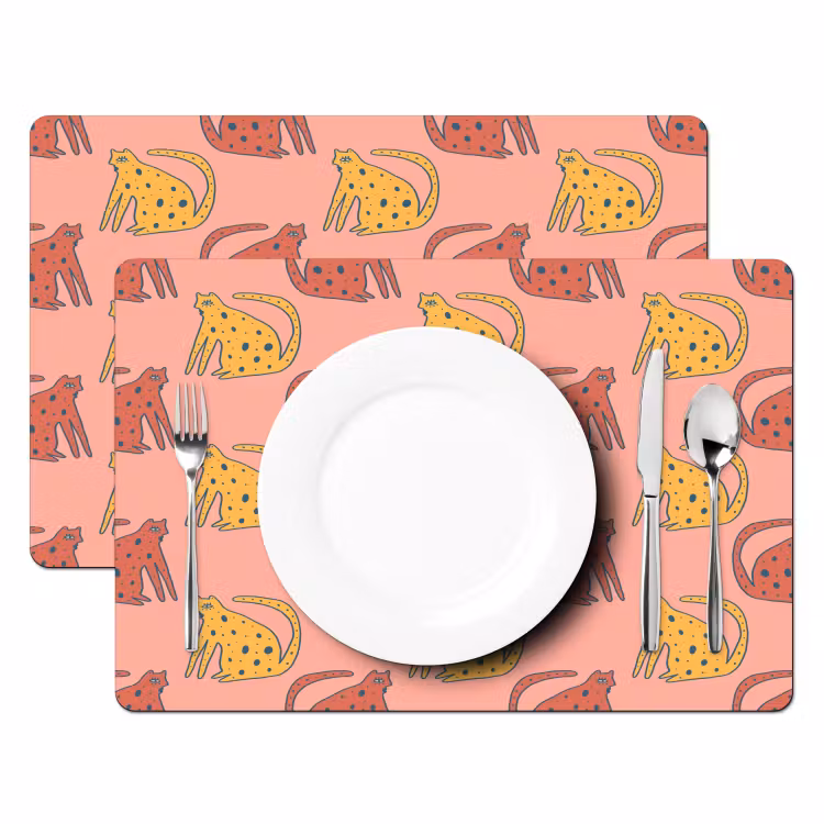 Gestipt - Katten - Zalmroze Placemat vinyl groot 368 -zzsfeer2_Kitchenyeah-website