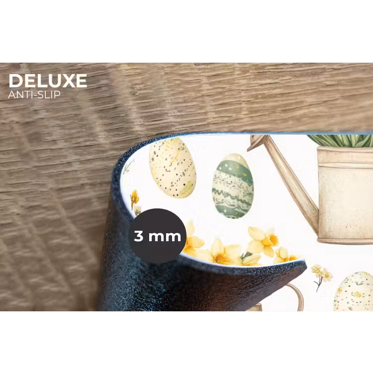Gieter - Bloemen - Eieren Placemat vinyl groot -closeup
