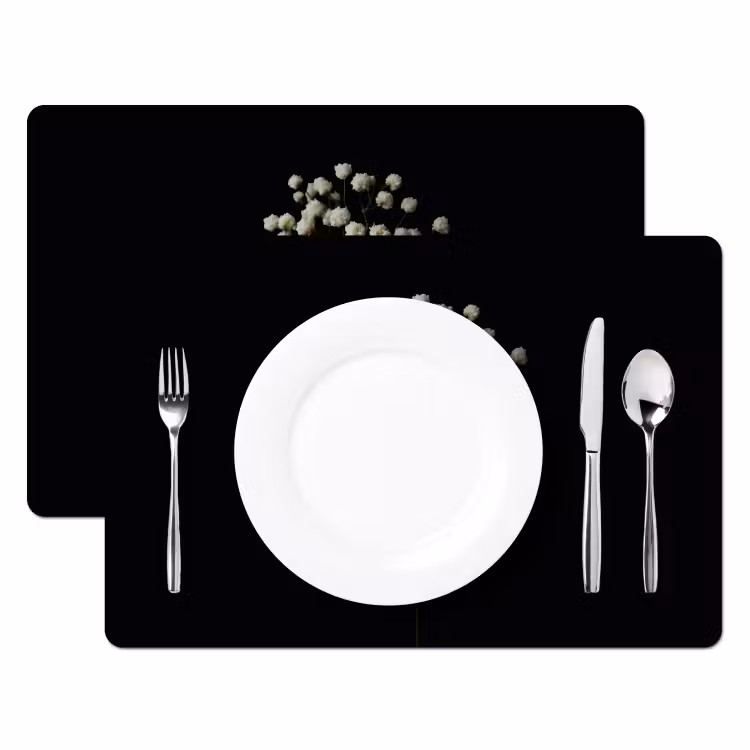 Gipskruid - Bloemetjes - Wit - Minimalistisch Placemat vinyl groot -zzsfeer2_Kitchenyeah-website