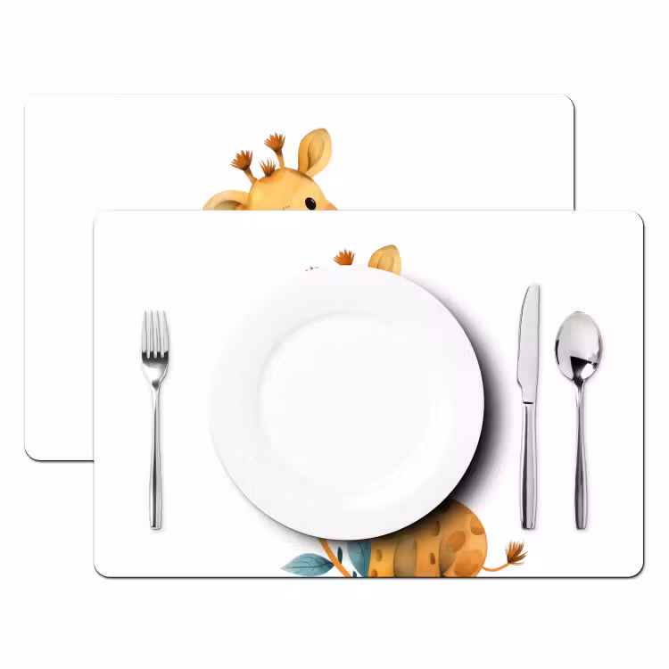Giraf - Dier - Wilde dieren Placemat vinyl groot -zzsfeer2_Kitchenyeah-website