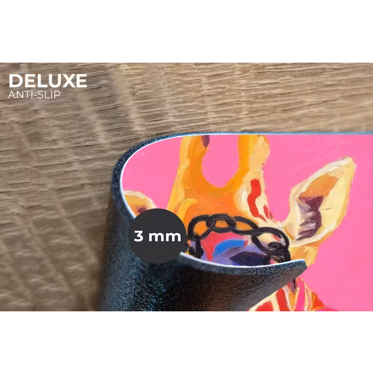 Giraf - Roze - Bril - Sjaal Placemat vinyl groot -closeup