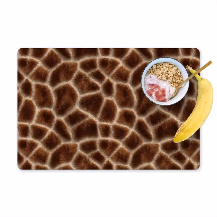 Giraf - Vacht - Bruin Placemat vinyl groot 368 -zzzproduct_Kitchenyeah-website