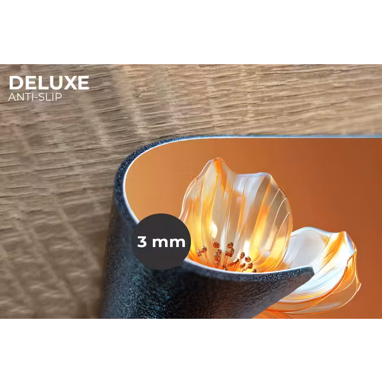 Glazen - Bloem - Oranje Placemat vinyl groot -closeup