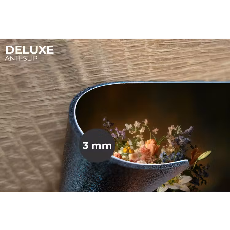 Glazen - Bloemen - Boeket - Kleuren Placemat vinyl groot -closeup