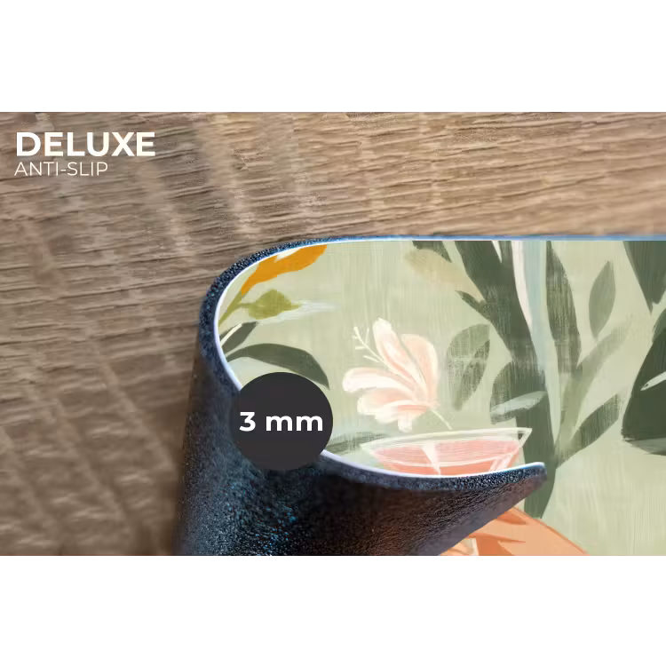 Glazen - Proosten - Bladeren - Groen Placemat vinyl groot -closeup