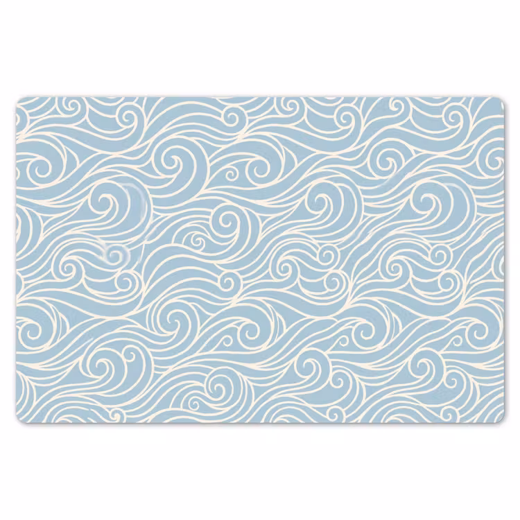 Golf - Abstract - Natuur - Modern - Blauw Placemat vinyl groot -zzsfeer1_Kitchenyeah-website