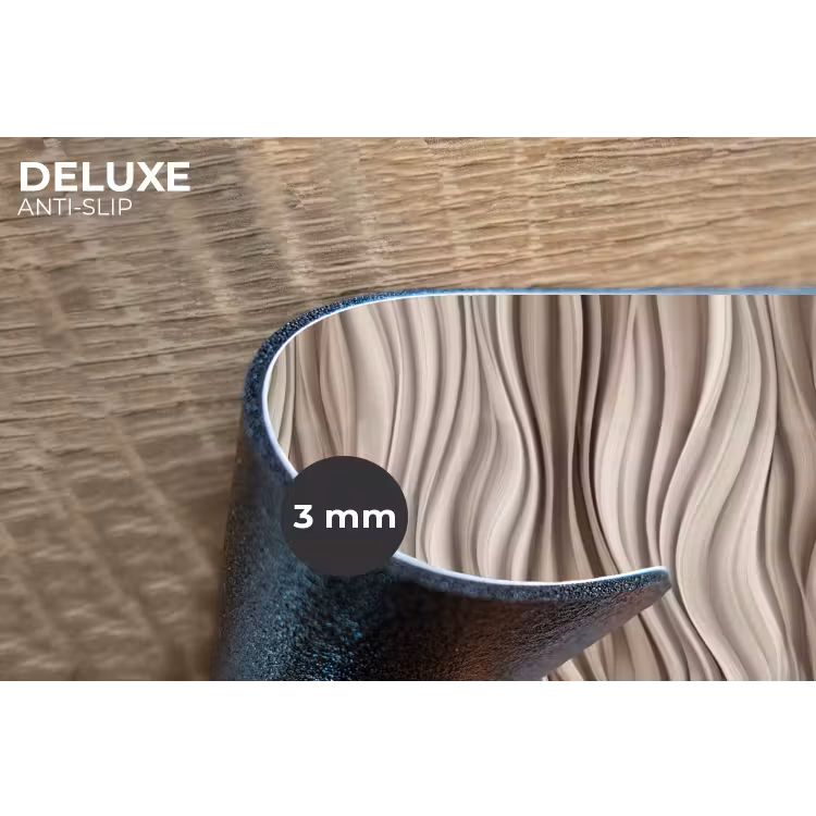 Golven - 3D - Crème Placemat vinyl groot 368 -closeup
