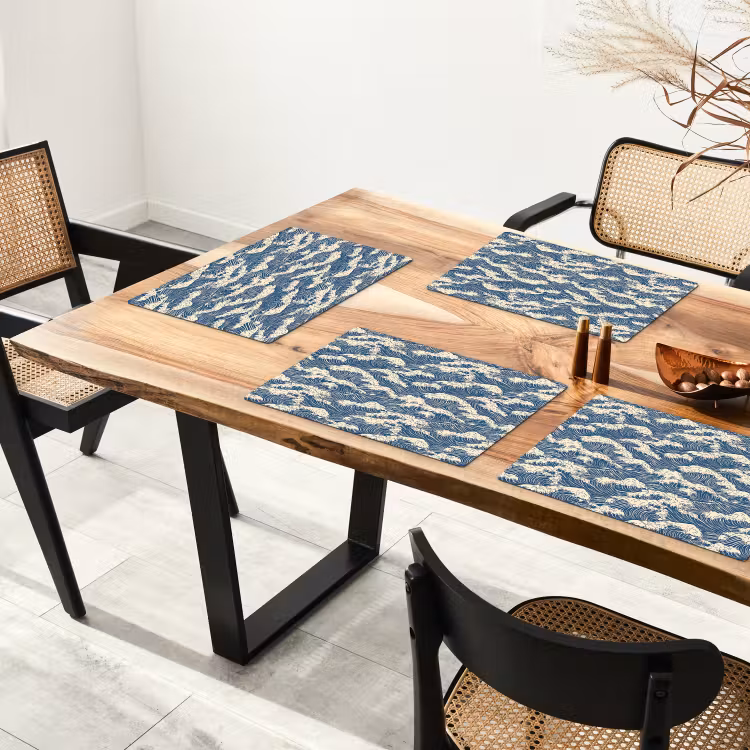 Golven - Klassiek - Blauw Placemat vinyl groot 368 -zzsfeer4_Kitchenyeah-website