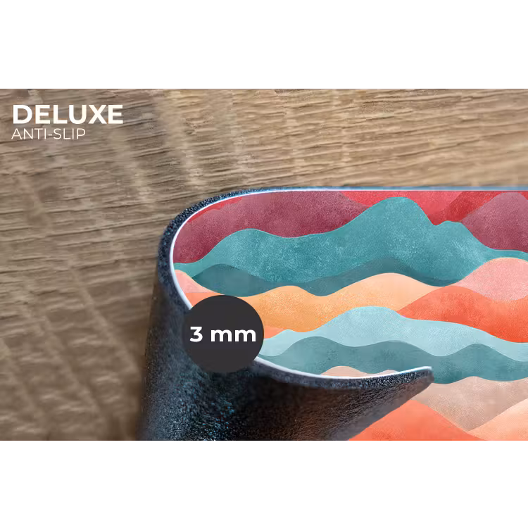 Golven - Kleurrijk - Abstract Placemat vinyl groot -closeup