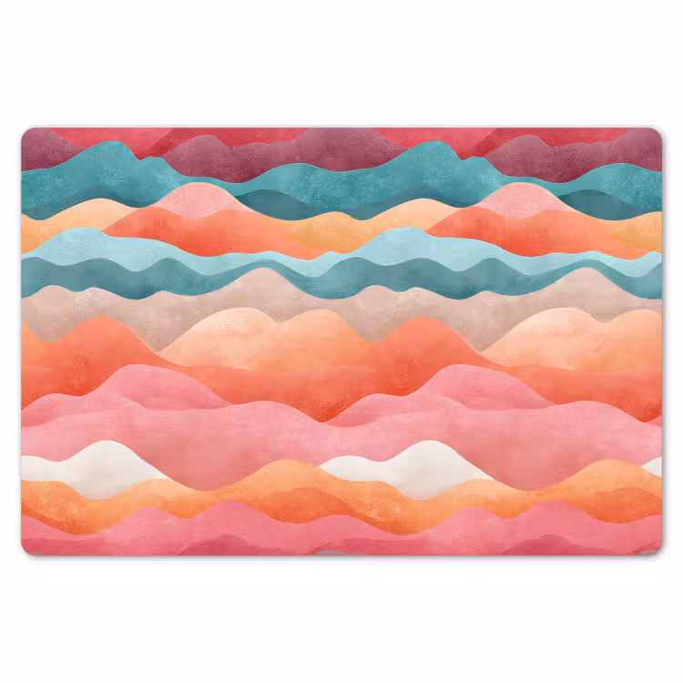 Golven - Kleurrijk - Abstract Placemat vinyl groot -zzsfeer1_Kitchenyeah-website