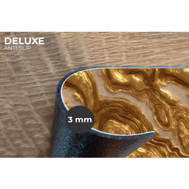 Golven - Organisch - Goud - Crème Placemat vinyl groot 368 -closeup