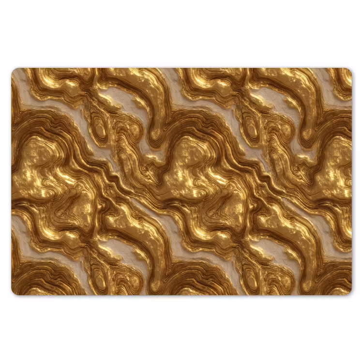 Golven - Organisch - Goud - Crème Placemat vinyl groot 368 -zzsfeer1_Kitchenyeah-website