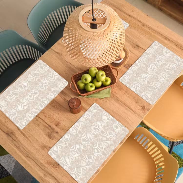 Golven - Structuur - Beige Placemat vinyl groot 368 -zzsfeer5_Kitchenyeah-website
