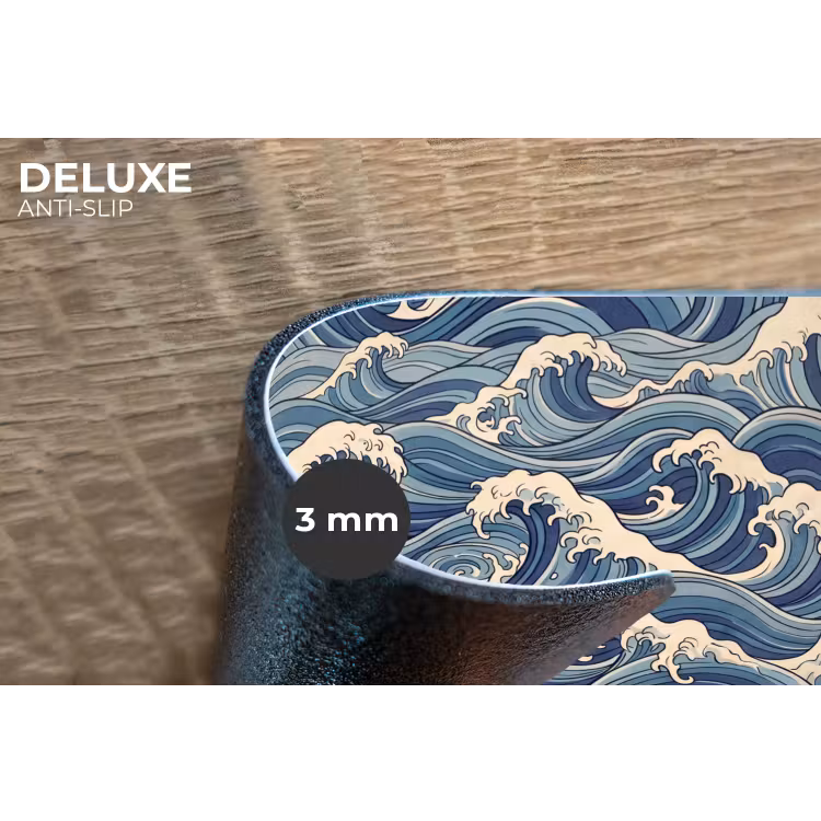 Golven - Zee - Natuur - Abstract - Blauw Placemat vinyl groot -closeup