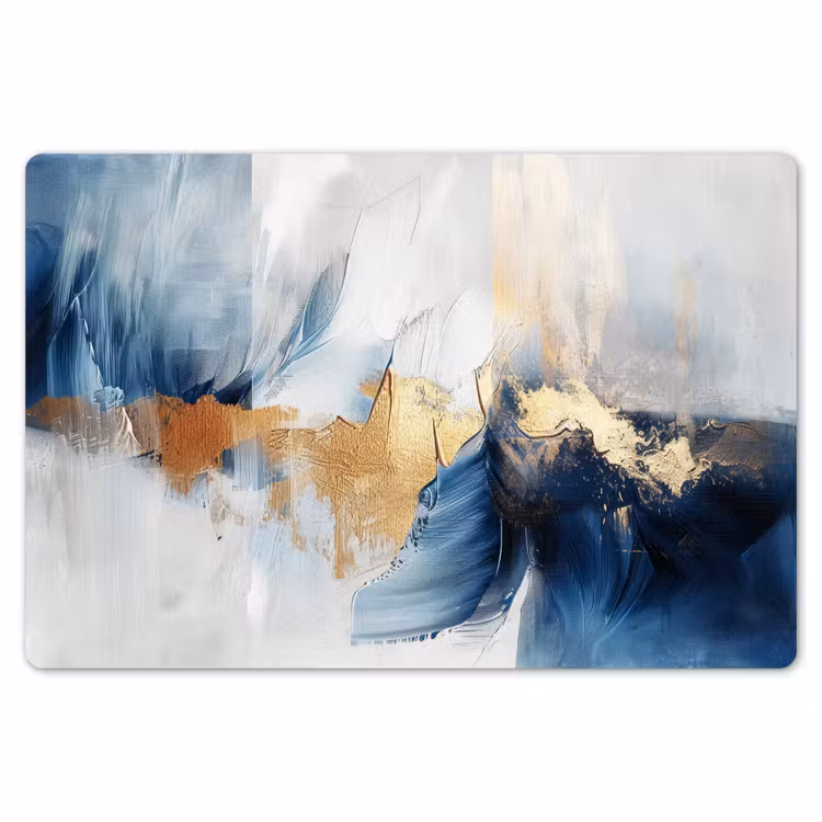 Goud - Blauw - Verf - Kunst - Modern Placemat vinyl groot -zzsfeer1_Kitchenyeah-website