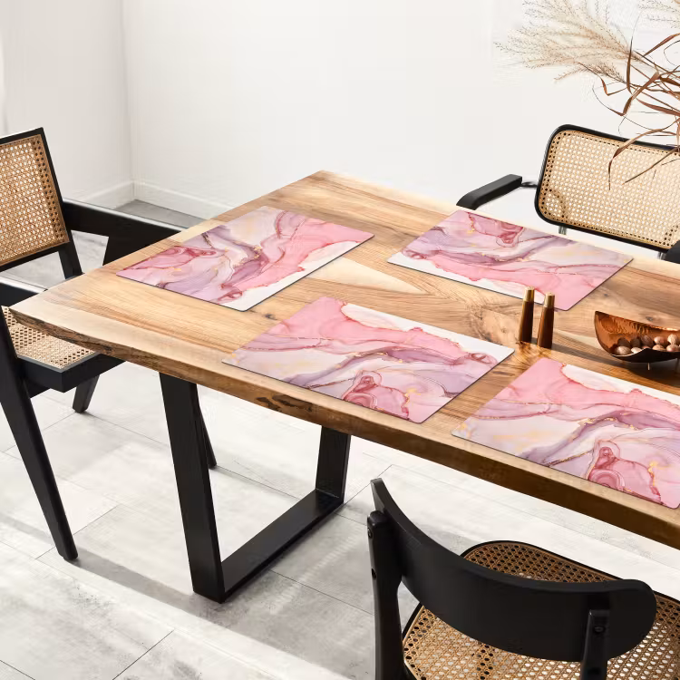 Goud - Marmer - Roze Placemat vinyl groot -zzsfeer4_Kitchenyeah-website