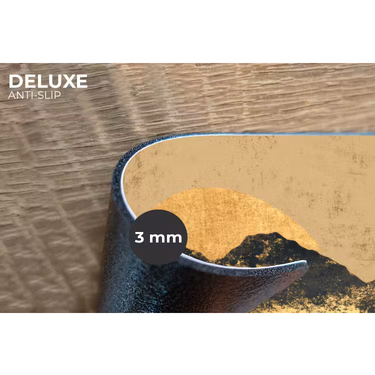 Gouden Bergen bij Maanlicht Placemat vinyl groot -closeup