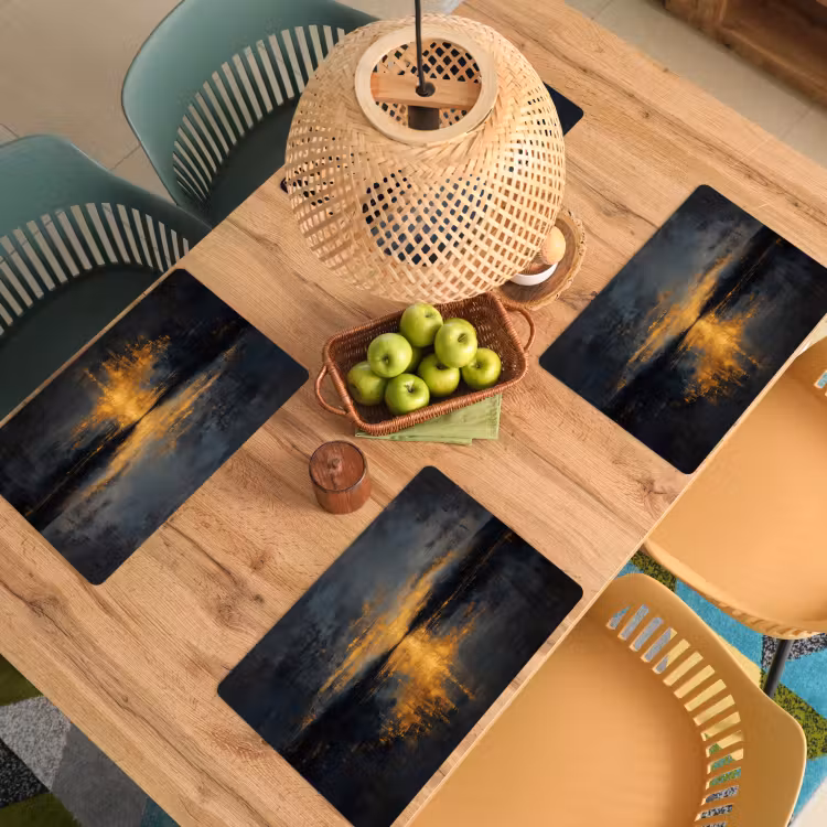 Gouden Reflectie op Water Placemat vinyl groot -zzsfeer5_Kitchenyeah-website