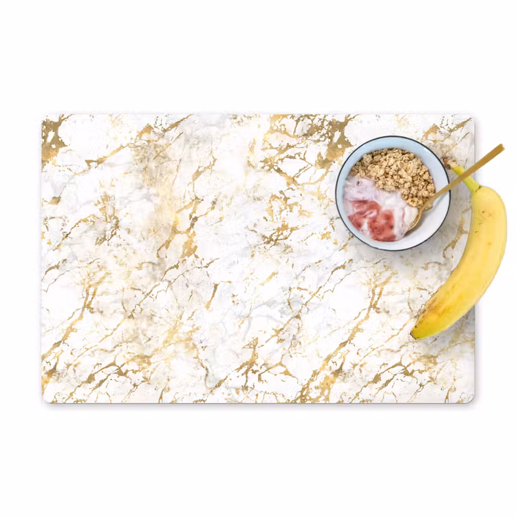 Goudspatten - Wit - Marmer Placemat vinyl groot 368 -zzzproduct_Kitchenyeah-website