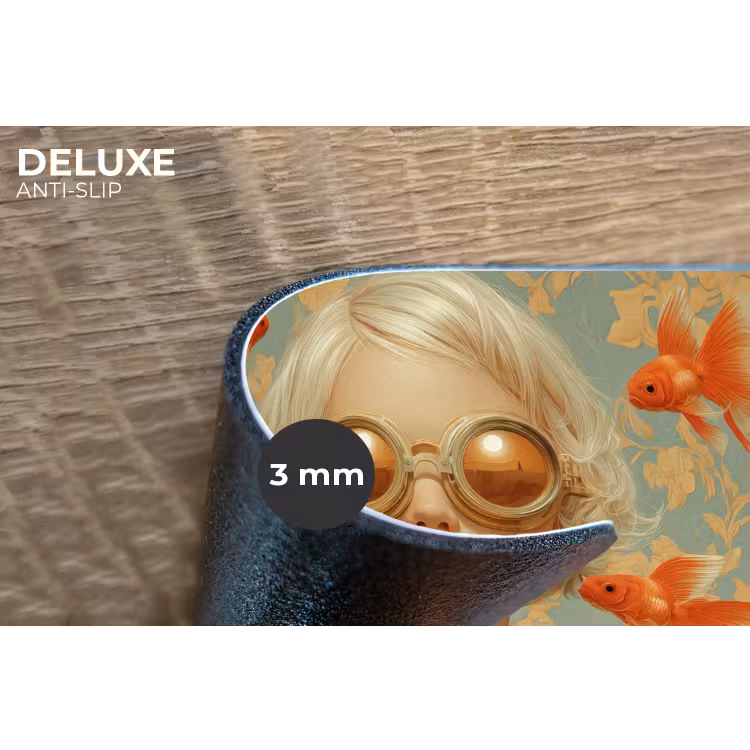 Goudvissen - Oranje - Vrouw - Blond Placemat vinyl groot -closeup