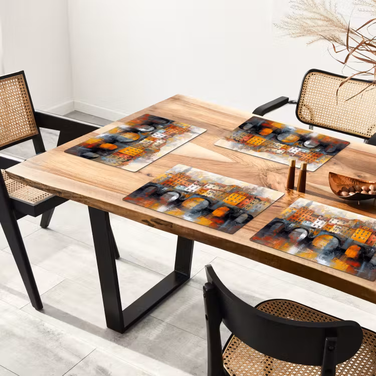 Gracht - Huizen - Kunst - Art Placemat vinyl groot -zzsfeer4_Kitchenyeah-website