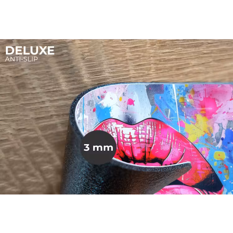 Graffiti - Lippen - Felroze - Geschilderd Placemat vinyl groot -closeup