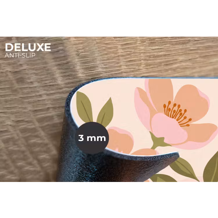 Grafisch - Bloemen - Roze Placemat vinyl groot -closeup