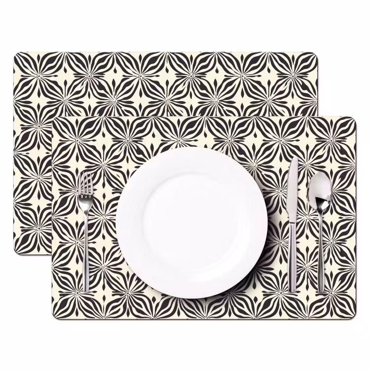 Grafisch - Patroon - Zwart Placemat vinyl groot 368 -zzsfeer2_Kitchenyeah-website
